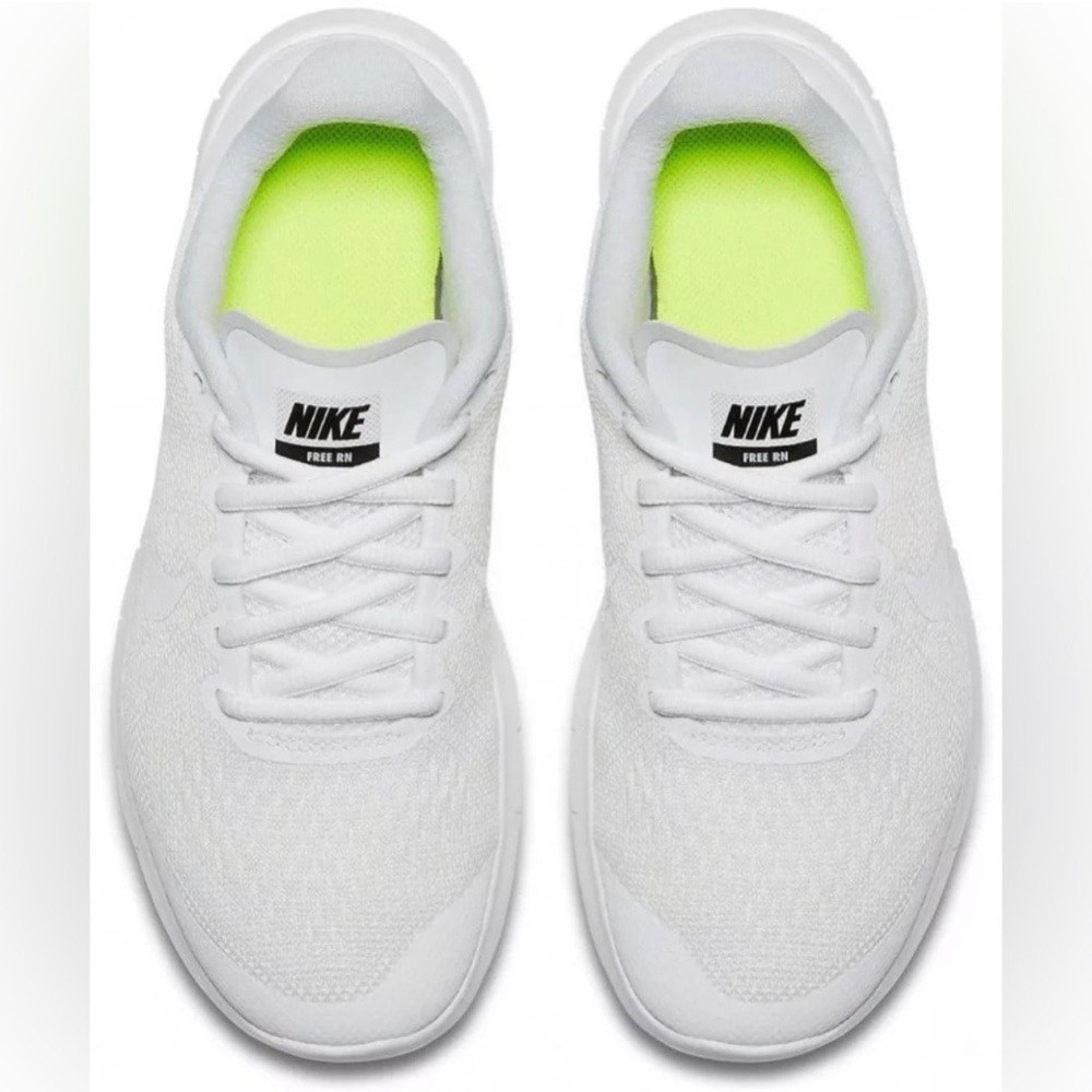 Girls or Boys all white Nike sneakers